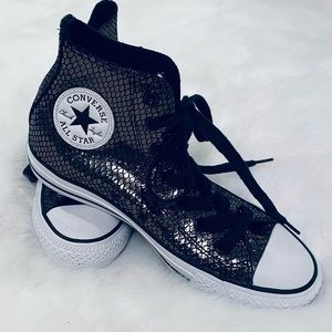 CONVERSE NEW ALL STAR METALLIC HIGH TOP SNEAKERS